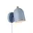 Nordlux Gaston Applique Murale Métal et Bois Bleu | Convient pour E27