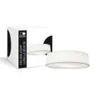D'Lite Plafonnier Lunelle 50cm Textile Blanc | Convient pour 3x E27 
