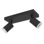 Eglo Connect.Z Smart Plafond Spot Melitello-Z Staal Zwart 7.4W 1100lm - 827-865 Afstembaar Wit + RGB | Dimbaar