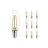 Voordeelpak 10x Noxion Lucent Filament LED Kaars B35 E14 2.5W 822-827 250lm | Dimbaar - Zeer Warm Wit - Vervangt 25W