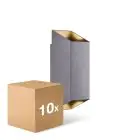 Voordeelpak 10x Nordlux Nico Wandlamp Aluminium Antraciet Up & Down | Geschikt voor 2x GU10