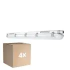 Voordeelpak 4x Ledvance LED Waterdichte Montagebalk Vochtbestendig Value 40W 4800lm - 840 Koel Wit | 120cm 