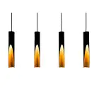Eglo Pendelarmatuur Barbotto Staal Zwart, Goud 18W 1380lm - 830 Warm Wit | Geschikt voor GU10